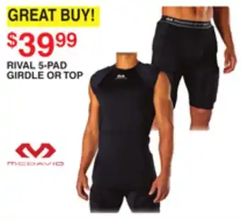 Dunham's Sports MCDAVID RIVAL 5-PAD GIRDLE OR TOP offer