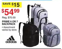 Dunham's Sports ADIDAS PRIME 6 OR 7 BACKPACK offer