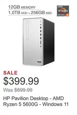 Costco HP Pavilion Desktop - AMD Ryzen 5 5600G - Windows 11 offer