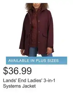 Costco Lands' End Ladies' 3-in-1 Systems Jacket offer