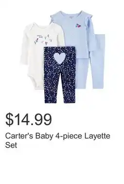 Costco Carter's Baby 4-piece Layette Set offer