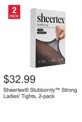 Costco Sheertex Stubbornly Strong Ladies' Tights, 2-pack offer