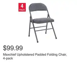 Costco Maxchief Upholstered Padded Folding Chair, 4-pack offer