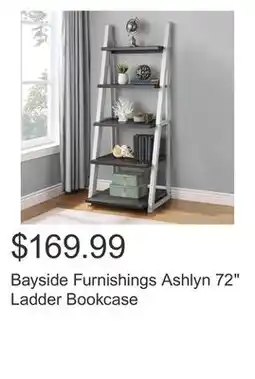 Costco Bayside Furnishings Ashlyn 72 Ladder Bookcase offer