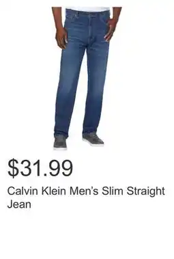Costco Calvin Klein Men's Slim Straight Jean offer