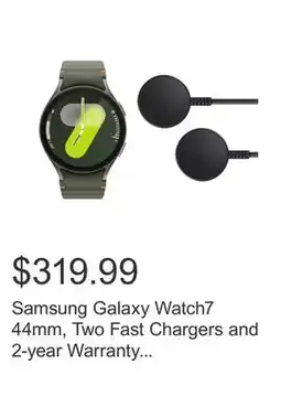 Costco Samsung Galaxy Watch7 44mm, Two Fast Chargers and 2-year Warranty Included offer