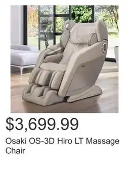 Costco Osaki OS-3D Hiro LT Massage Chair offer