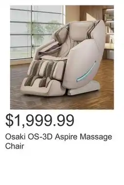 Costco Osaki OS-3D Aspire Massage Chair offer
