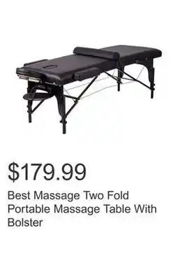 Costco Best Massage Two Fold Portable Massage Table With Bolster offer