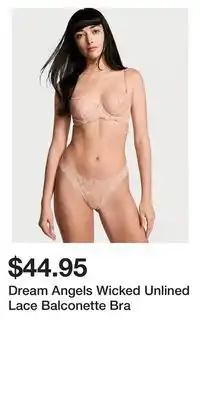 Victoria's Secret Dream Angels Wicked Unlined Lace Balconette Bra offer