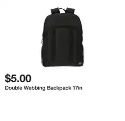 Five Below Double Webbing Backpack 17in offer