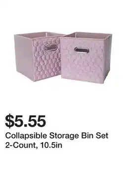 Five Below Collapsible Storage Bin Set 2-Count, 10.5in offer