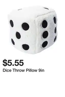Five Below Dice Throw Pillow 9in offer