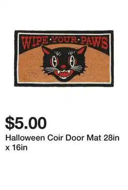 Five Below Halloween Coir Door Mat 28in x 16in offer