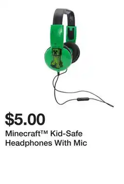 Five Below Minecraft Kid-Safe Headphones With Mic offer