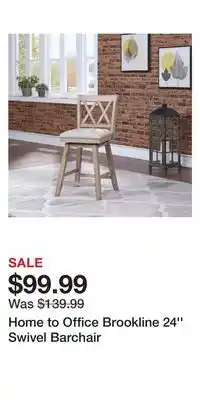 BJ’s Home to Office Brookline 24'' Swivel Barchair offer
