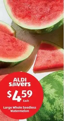 Aldi Large Whole Seedless Watermelon offer