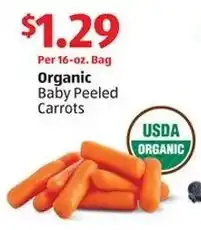 Aldi Organic Baby Peeled Carrots offer
