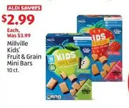 Aldi Millville Kids' Fruit & Grain Mini Bars 10 ct. offer