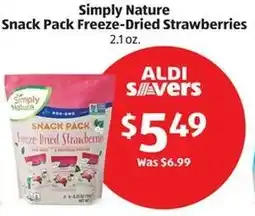 Aldi Simply Nature Snack Pack Freeze-Dried Strawberries offer