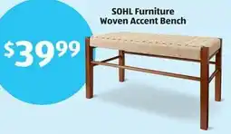 Aldi SOHL Furniture Woven Accent Bench offer