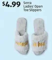 Aldi Serra Ladies' Open Toe Slippers offer