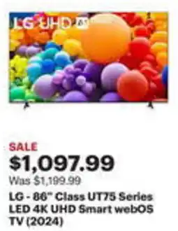 Best Buy LG-86" Class UT75 Series LED 4K UHD Smart webOS TV (2024) offer