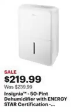 Best Buy Insignia-50-Pint Dehumidifier with ENERGY STAR Certification.... offer