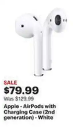 Best Buy Apple - AirPods with Charging Case (2nd generation)-White offer