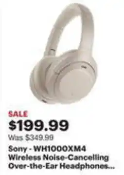 Best Buy Sony-WH1000XM4 Wireless Noise Cancelling Over-the-Ear Headphones... offer