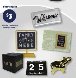 Family Dollar Interiors by Design Tabletop Décor offer