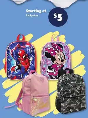 Family Dollar Backpacks offer