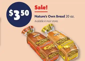 Family Dollar Nature's Own Bread offer