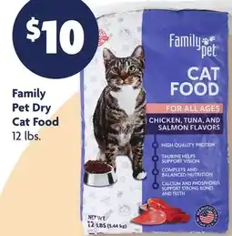 Family Dollar Family Pet Dry Cat Food offer