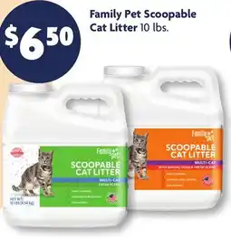 Family Dollar Family Pet Scoopable Cat Litter offer