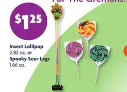 Family Dollar Insect Lollipop 2.82 oz. or Spooky Sour Legs 1.66 oz offer