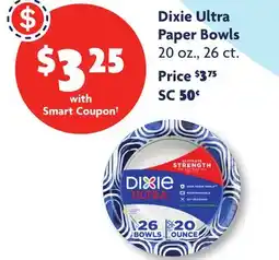 Family Dollar Dixie Ultra Paper Bowls offer