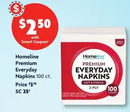 Family Dollar Homeline Premium Everyday Napkins offer