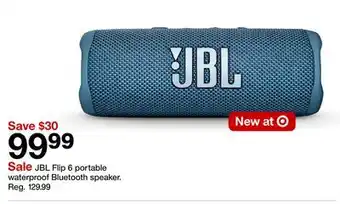 Target JBL Flip 6 portable waterproof Bluetooth speaker offer