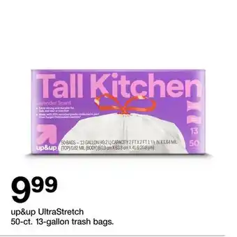 Target up & up UltraStretch 50 - ct. 13 - gallon trash bags offer