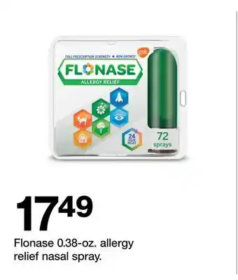 Target Flonase 0.38-oz. allergy relief nasal spray offer