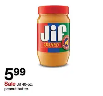 Target Jif 40 - oz. peanut butter offer