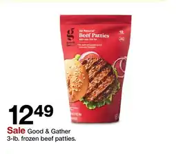 Target Good & Gather 3-lb. frozen beef patties offer