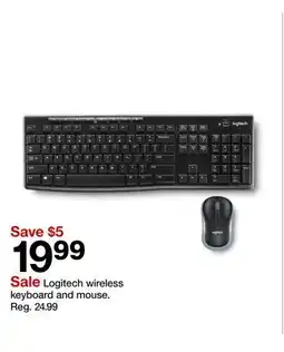 Target Logitech wireless keyboard and mouse offer
