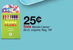 Target Mondo Llama 24-ct. crayons offer