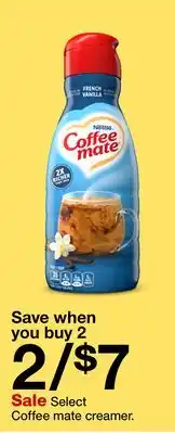 Target Select Coffee mate creamer offer