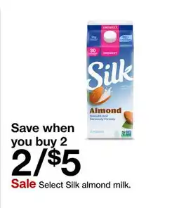 Target Select Silk almond milk offer