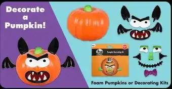 Dollar Tree Foam Pumpkins or Decorating Kits offer