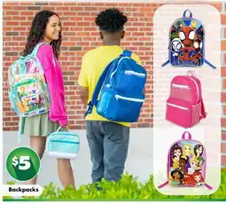 Dollar Tree Backpacks offer