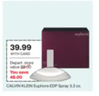 CVS CALVIN KLEIN Euphora EDP Spray 3.3 oz offer